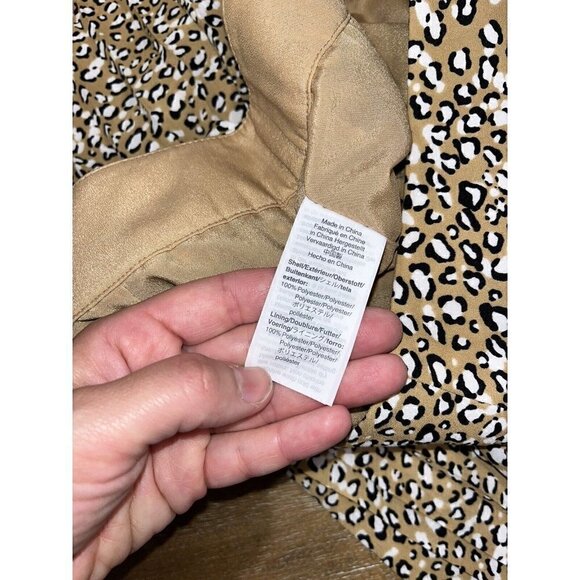 J CREW Women's Size 0 Pleated Midi Skirt Animal Cheetah Print Brown Beige Lined - Picture 4 of 7